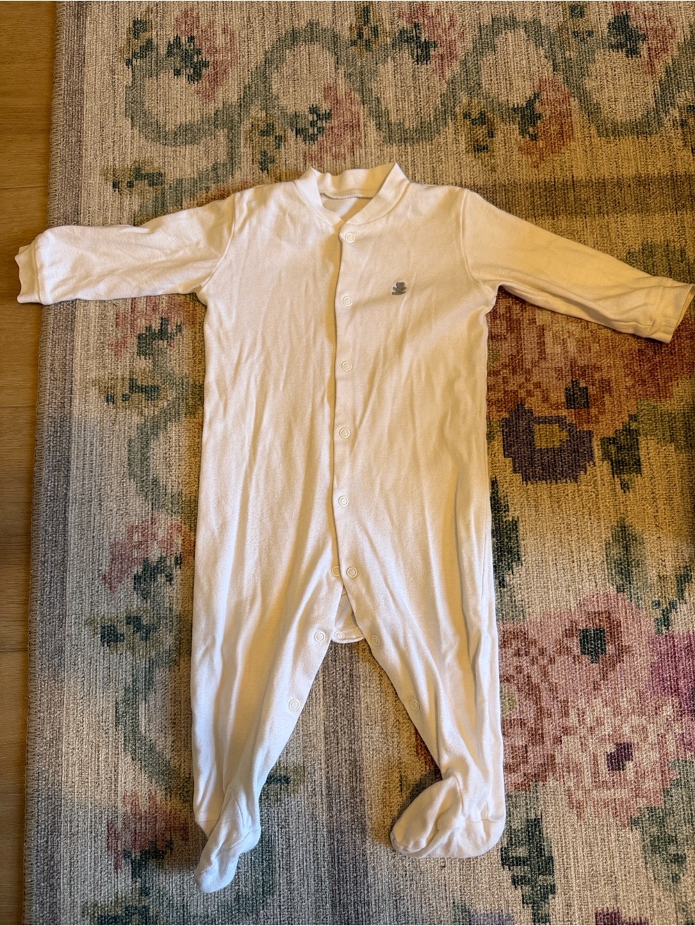Unbranded Cream Footed Baby One-Piece Sleepsuit